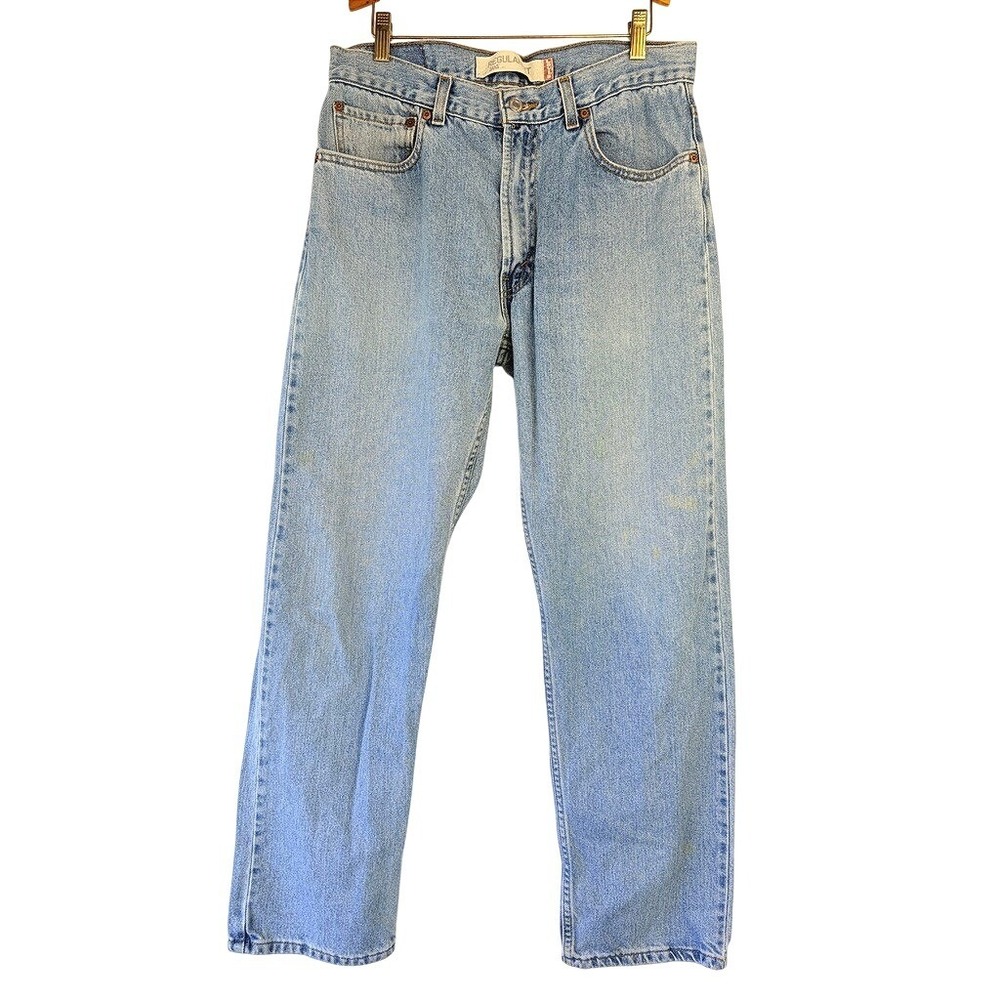 VTG 90s LEVI'S 505 Regular Fit Jeans Mens 34x32 Light Wash Denim Straight Leg